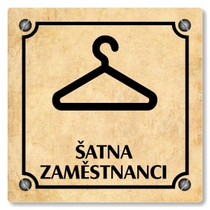 Šatna zaměstnanci, 118x118mm, pergamen, Kansas